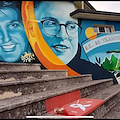 A Tramonti il cuore batte ancora per Franco Amato e Luca Buonocore: inaugurato il murales firmato AMED