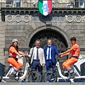 Bici elettriche per la pulizia della città di Napoli, presentati i nuovi mezzi Asia