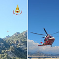 Dispersa tra Cetara ed Erchie, turista salvata dai Vigili del Fuoco: recuperata in elicottero