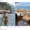 Águeda López: la Top Model che trasforma "La Scogliera" di Positano in un set fotografico da sogno /foto