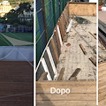 Minori: smontaggio solarium in corso. Non transennato adeguatamente e bambini vi giocano