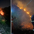 Notte di fuoco a Maiori: immagini ravvicinate mostrano le fiamme in località San Vito 