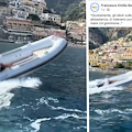 Positano, impennate col gommone davanti alla costa: il video indigna il deputato Borrelli 