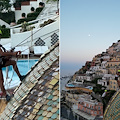 Positano: pulizia annuale della cupola della Chiesa di Santa Maria Assunta