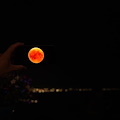 Vietri sul Mare: il belvedere di Raito accoglie cittadini e turisti per ammirare la Luna rossa