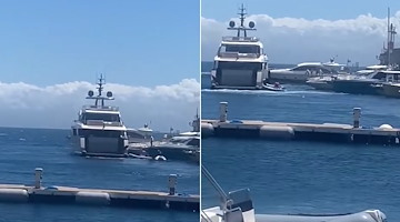Amalfi, barca in balia del vento all'ingresso del porto: evitato l'impatto grazie agli operatori locali