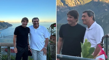 Antonio Conte si rilassa in Costiera approfittando della sosta delle Nazionali: tappa a Ravello 