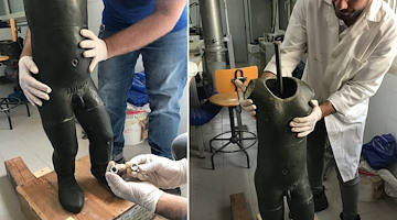 Archeologia, i Parchi di Paestum e Velia presentano a Ferrara il restauro della scultura di bronzo raffigurante Marsia 
