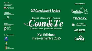 Cava de' Tirreni: 19 settembre la premiazione del Premio Com&Te