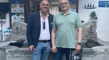 Il sindaco di Roma Roberto Gualtieri in visita ad Atrani