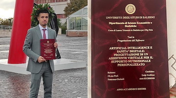 Luigi Avallone di Cetara si laurea all’Università di Salerno con una tesi su intelligenza artificiale e sanità digitale