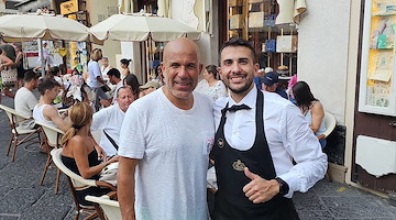 Luigi Di Biagio ad Amalfi: per l'ex calciatore, ora allenatore, tappa di gusto alla storica Pasticceria Pansa