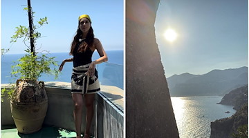Miriam Leone è in vacanza in Costiera Amalfitana