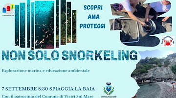 "Non solo snorkeling": 7 settembre l'esperienza educativa per bambini e ragazzi a Vietri sul Mare 