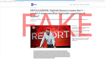 Post sponsorizzati con i loghi Rai e il nome di Sigfrido Ranucci per promuovere truffe
