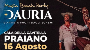 Praiano, tutto pronto alla Cala della Gavitella per il “Music Beach Party” con Alessandro D’Auria