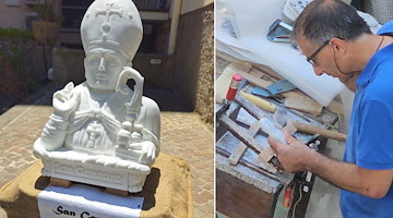 Raffaele D’Uva, lo scultore del marmo che dà anima a San Gennaro