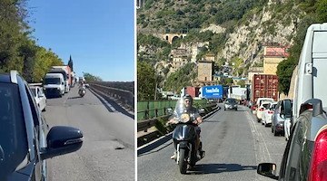 Salerno, presidio al porto e traffico in tilt: lo sciopero generale per Gaza blocca il viadotto Gatto e crea code fino a Vietri