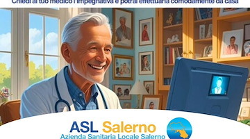 Sanità. Dal 16 settembre via alle prenotazioni per le “Televisite” dell’ASL Salerno