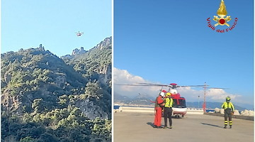 Si perde tra Cetara ed Erchie: turista soccorsa dai Vigili del Fuoco con l’elicottero