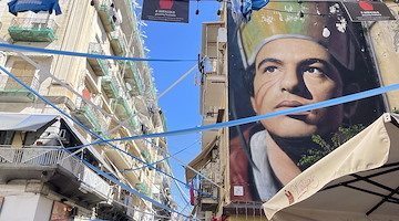 Stop a Largo Maradona: a Napoli il murale di Diego coperto per protesta