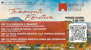 'Tramonti Emotive': 19 ottobre percorsi interattivi e visite guidate nell'ambito di "Doors of Change"