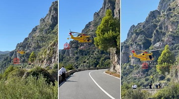 Vico Equense, scooter contro muretto a Tordigliano: elicottero sul posto per ragazza ferita / VIDEO 