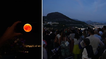 Vietri sul Mare, in tanti al belvedere di Raito per ammirare l'eclissi di luna 
