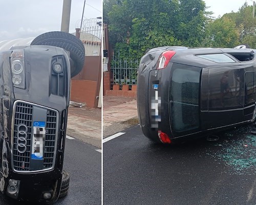 Incidente a Pontecagnano, auto si ribalta durante la marcia: 35enne in ospedale 