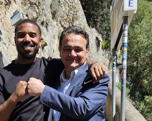 L’attore e regista Michael B. Jordan in visita a Furore