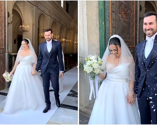 Matrimonio da favola a Maiori: Aurora D’Auria e Giuseppe Arpino coronano il loro sogno d’amore