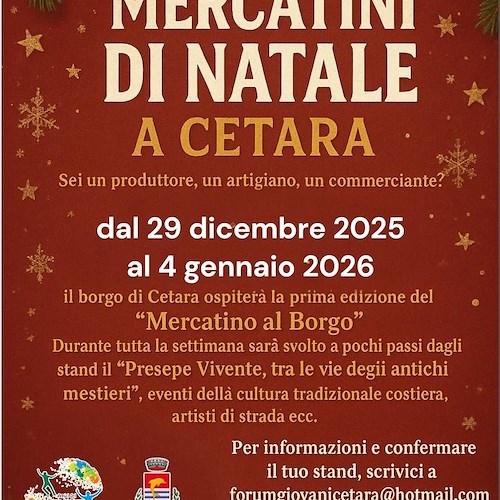 A Cetara arrivano i Mercatini di Natale: al via le adesioni per la prima edizione