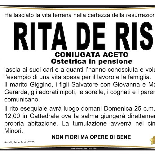 Lutto ad Amalfi