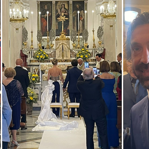 Antonio e Francesca si sposano a Conca dei Marini: uno dei testimoni è Andrea Pirlo / FOTO 