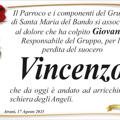 Atrani, morte Vincenzo Gargano