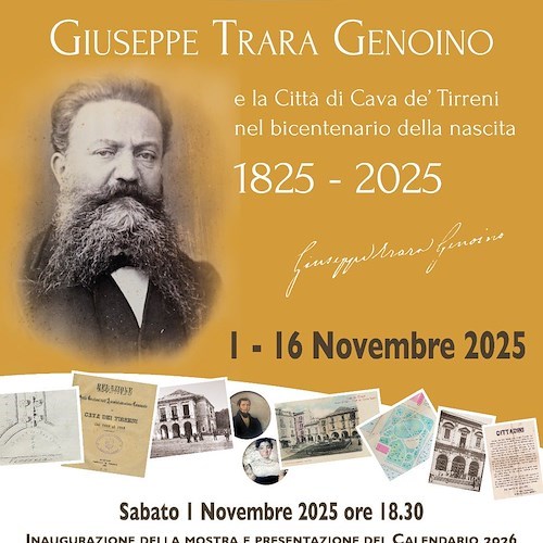 Cava de' Tirreni: 1° novembre si inaugura la mostra dedicata all'ex sindaco Giuseppe Trara Genoino