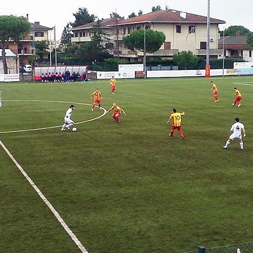 Un momento della partita San Severo-Cavese