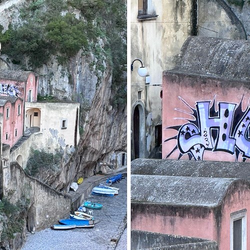 Furore, sfregiato il grappolo di case con la Villa di Anna Magnani al Fiordo<br />&copy; Distretto Turistico Costa d’Amalfi