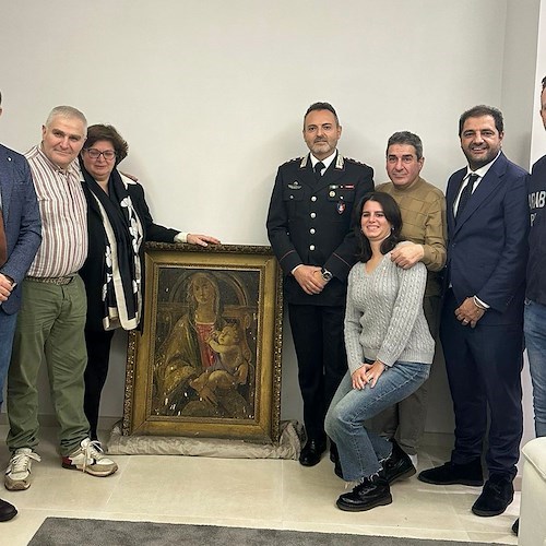 La Madonna con Bambino di Botticelli ritrovata dopo mezzo secolo in una casa di Gragnano: vale 100 milioni<br />&copy; Nello D'Auria