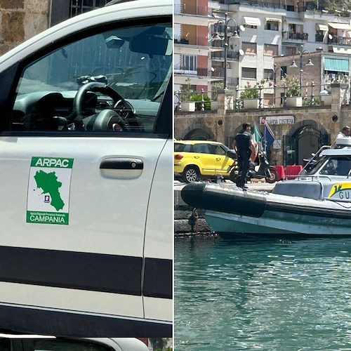 sequestro preventivo penale nel tratto di arenile adiacente il porto di Maiori<br />&copy; Massimiliano D'Uva