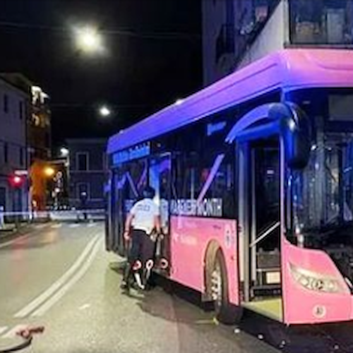 Mestre, il bus uscito di strada<br />&copy; Pagina FB Matteo Salvini