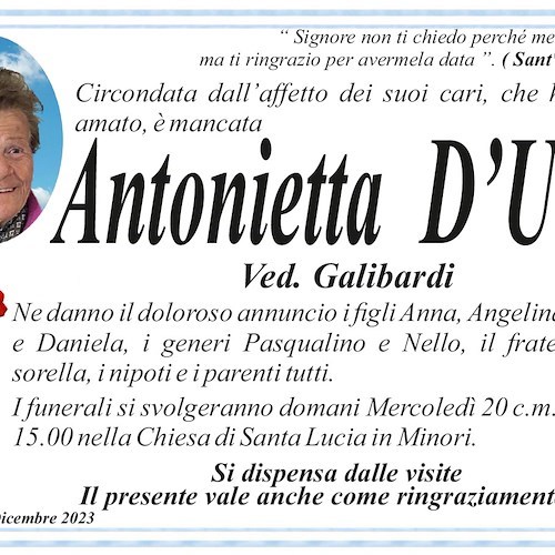 Lutto a Minori