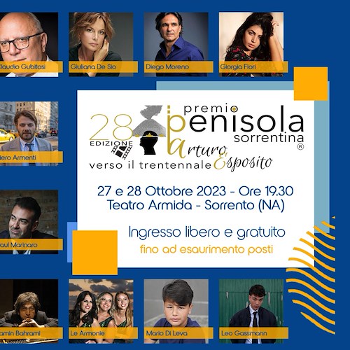 Premio Penisola Sorrentina: riconoscimenti per Armenti, De Sio, Saponangelo, Bruno, Iansiti e “Mixed by Erry