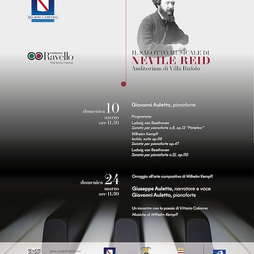 Ravello, nel “Salotto Musicale di Nevile Reid” omaggio al genio compositivo di Wilhelm Kempff<br />&copy; Ravello Festival