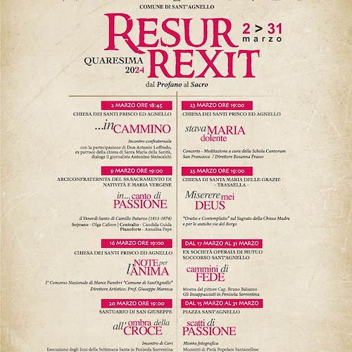 "Resurrexit": a Sant'Agnello la prima edizione del Concorso nazionale per brani inediti destinati ai riti delle processioni