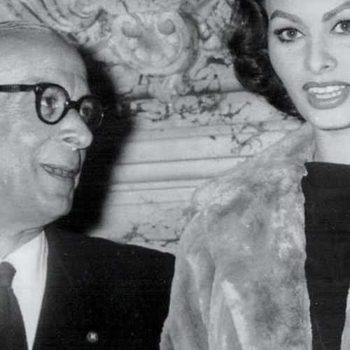 Agostino Schisano con Sophia Loren