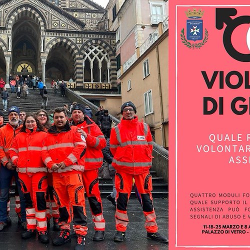 Violenza di genere: quale ruolo per i volontari di pubblica assistenza? Il corso di formazione con la P.A. Millenium Amalfi